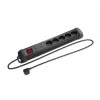 Steckdosenleiste LANBERG SP1 1,5 m – 5x PL-Steckdosen, Schwarz