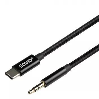 Audiokabel Savio CL-188 2 m Schwarz Stecker auf Stecker