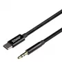 Audiokabel Savio CL-188 2 m Schwarz Stecker auf Stecker