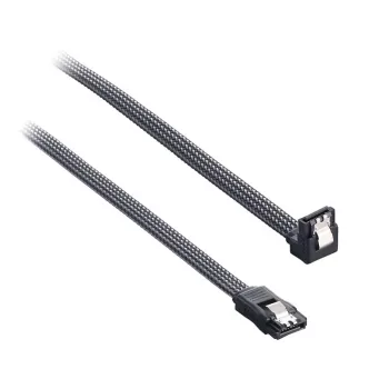 CableMod ModMesh - SATA-Kabel - Serial ATA 150/300/600 - SATA (W) rechtwinklig zu SATA (W) - 60 cm - Kohle (CM-CAB-RSAT-N60KC-R)