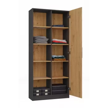 Bücherregal-Aufsatz Topeshop RD-80 ANT/ART KPL, 10 Regalböden, Spanplatte, 800×300×1820 mm