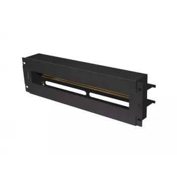 Lanberg AK-VDP103-B 19-Zoll 3U Spannungsverteilerfeld mit DIN-Schiene TS-35, Schwarz