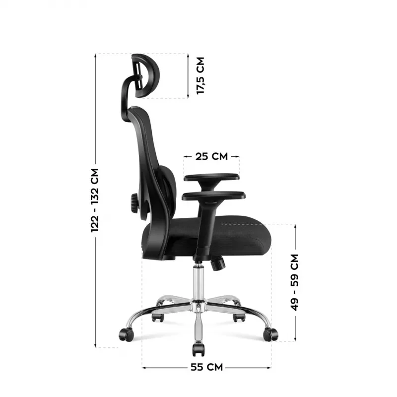 Bürodrehstuhl mark adler Manager 3.3 Schwarz — ergonomisches Design, Drehsockel