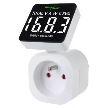 Energie-Wattmeter GreenBlue GB620E für 220-V-Netz, max. 16 A, steckbarer Strom-/Energiezähler