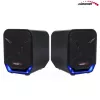 Audiocore AC865B 2.0 USB-Computers Lautsprecher, 6 W, Schwarz/Blau