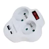 Esperanza ELK311W Elektrischer Splitter 2 GN. USB-C USB-A EIN. Weiß