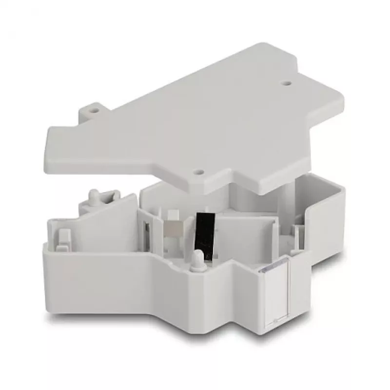 DeLOCK 67043 Keystone Halterung für Hutschiene mit Erdung, grau