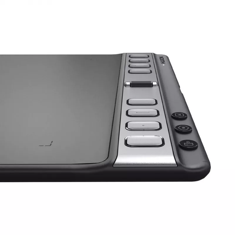 Huion Inspiroy 2L H1061P Grafiktablett, 266,7 x 166,7 mm (10,5 x 6,56 Zoll) Zeichenfläche, 8192 Druckstufen, Schwarz