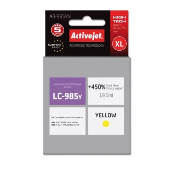 Activejet AB-985YN Tinte (Ersatz für Brother LC985Y; Supreme; 19,5 ml; gelb)