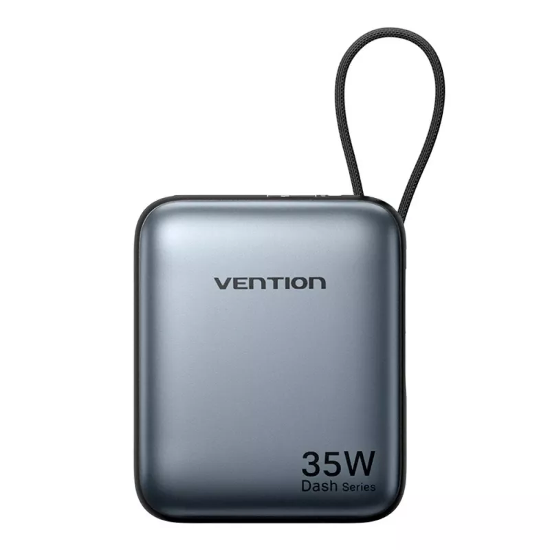 Vention FHEH0 Powerbank 10000 mAh 35 W mit USB-C-Kabel, Grau