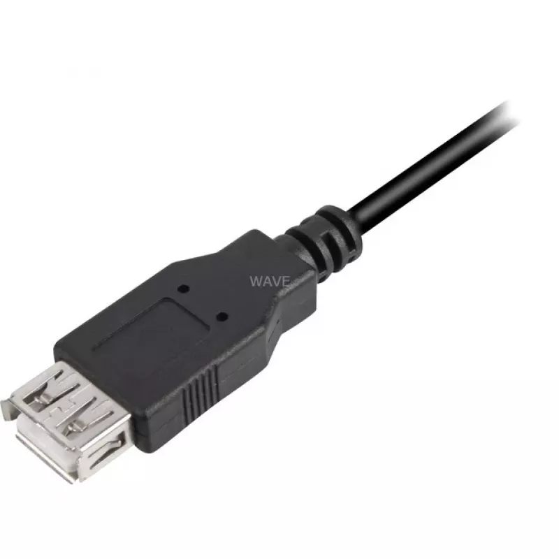 USB 2.0 Verlängerungskabel, USB-A Stecker > USB-A Buchse (schwarz, 3,0 Meter, doppelt geschirmt)