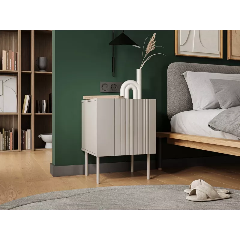 Nachttisch Cama Meble ISLA 44,5x40x59 cm cashmere matt, MDF & Spanplatte, 2er-Set