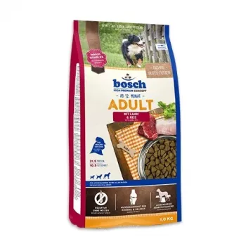 Trockenfutter für Hunde Bosch Adult mit Lamm & Reis, 3 kg — für ausgewachsene Hunde, für alle Rassen geeignet, unterstützt bei Futtermittelunverträglichkeiten