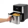 ProfiCook PC-FR 1269 H Heißluftfritteuse, 8 l, 1800 W, 80-200 °C, Edelstahl/Schwarz