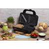 Sandwichmaker Adler AD 3043, 1300 W, Antihaftplatten, 2 Sandwiches, Kochfläche 285 × 152 mm, schwarz