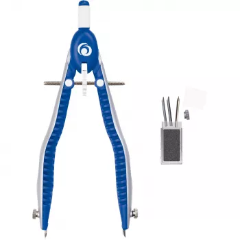 Herlitz my.pen Quick-Adjust Zirkel, Blau/Weiß