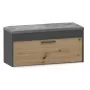 Geschlossener Schuhschrank Top e Shop PARMA — Anthrazit und Eiche, Spanplatte, 1000×490×350 mm