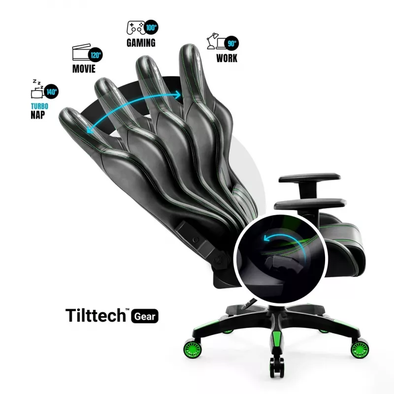 Diablo X-One 2.0 Normal Size Gaming chair Schwarz, Grün