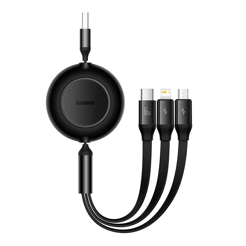 Baseus CAMJ010101 Bright Mirror 2 Serie 3-in-1-USB-Kabel, 66 W, 1 m, Schwarz