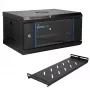 EXTRALINK LITE 4U 530X400 WANDMONTAGE-RACKMONTAGESCHRANK SCHWARZ MIT EINLEGEFACH