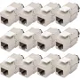 Digitus Cat.6A geschirmtes Keystone-Modul mit intelligentem Kabelmanager, 12 Stück, silber