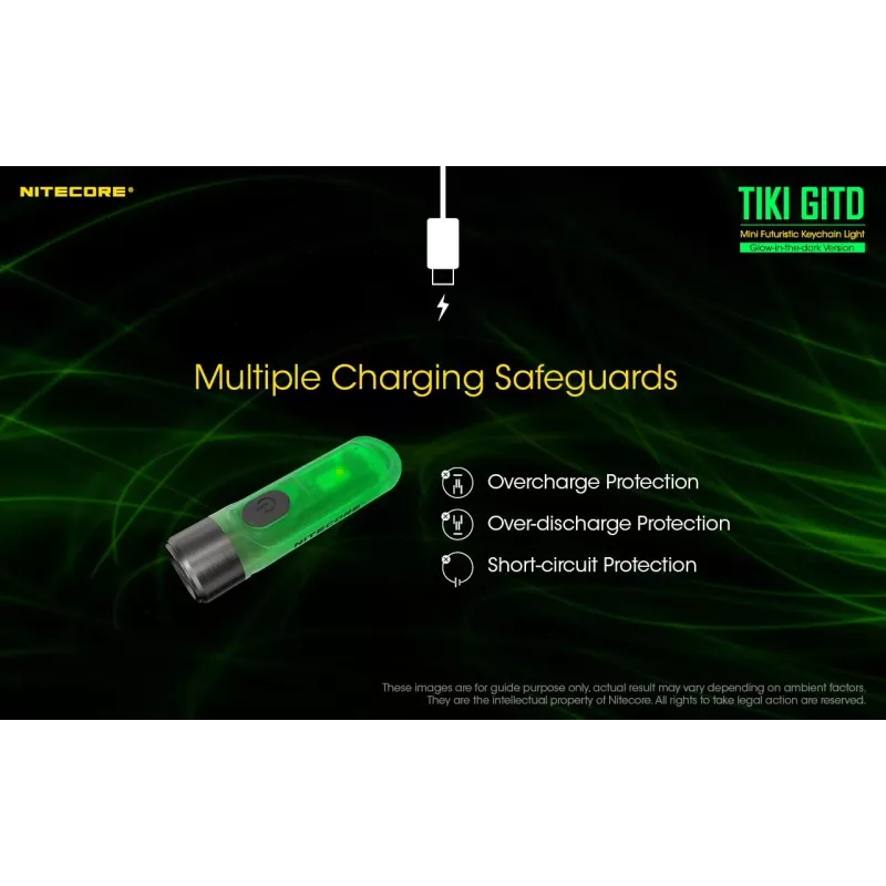 Nitecore TIKI GITD Taschenlampe, T-Serie, 300 Lumen