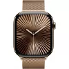 APPLE Watch Series 10 GPS + Cellular 46mm Gold Titan-Gehäuse mit Gold Milanese Loop – S/M