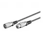 Microconnect XLRMF3 XLR-Audiokabel 3-polig, Stecker–Buchse, 3 m, Schwarz