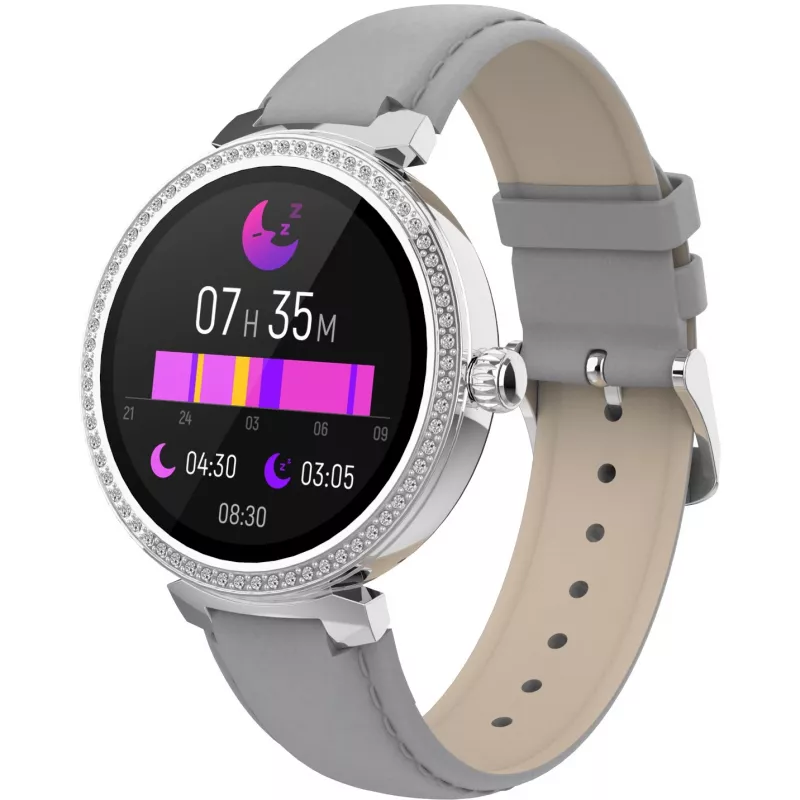 Denver SWC-342GR Smartwatch, 1,2 Zoll IPS, Grau