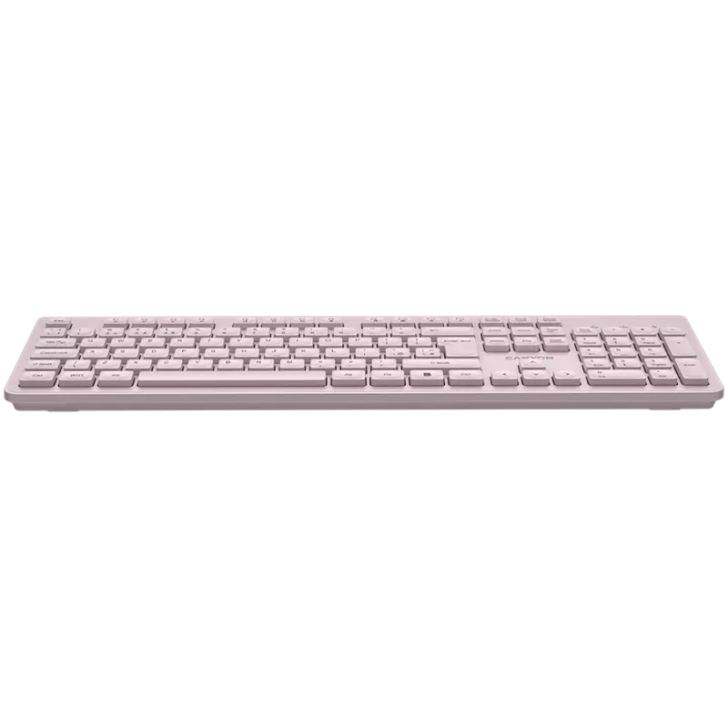 Kabellose Tastatur CANYON HKB-W01 – UK/US-Layout, beige, mit AAA-Batterien betrieben