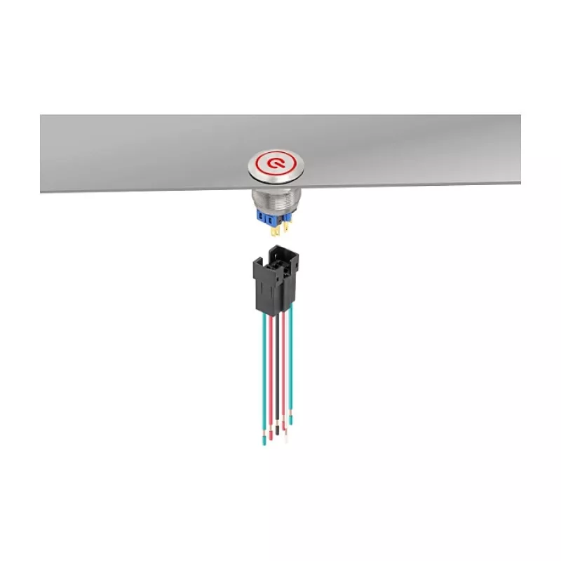 Delock 90790 Buchse für 25 mm 6-Pin Drucktaster oder Schalter