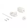 Delock 85841 Keystone Leergehäuse, 1 Port, Magnetfuß, Weiß