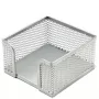 Notizzettelbox Forpus, 9,5 x 9,5 cm, Silber, perforiertes Metall 1005-007