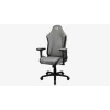 Aerocool Crown AeroSuede universeller Gaming-Stuhl mit gepolsterter Sitzfläche, Steingrau