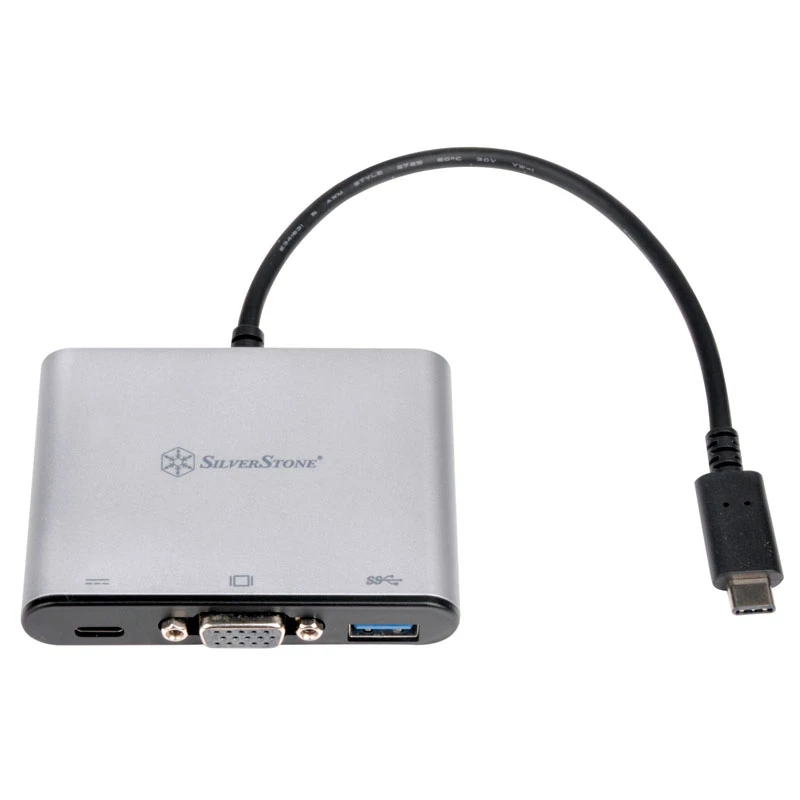 SilverStone SST-EP06C USB 3.1 Typ-C auf VGA / USB Typ-C / USB Typ-A Adapter-Hub