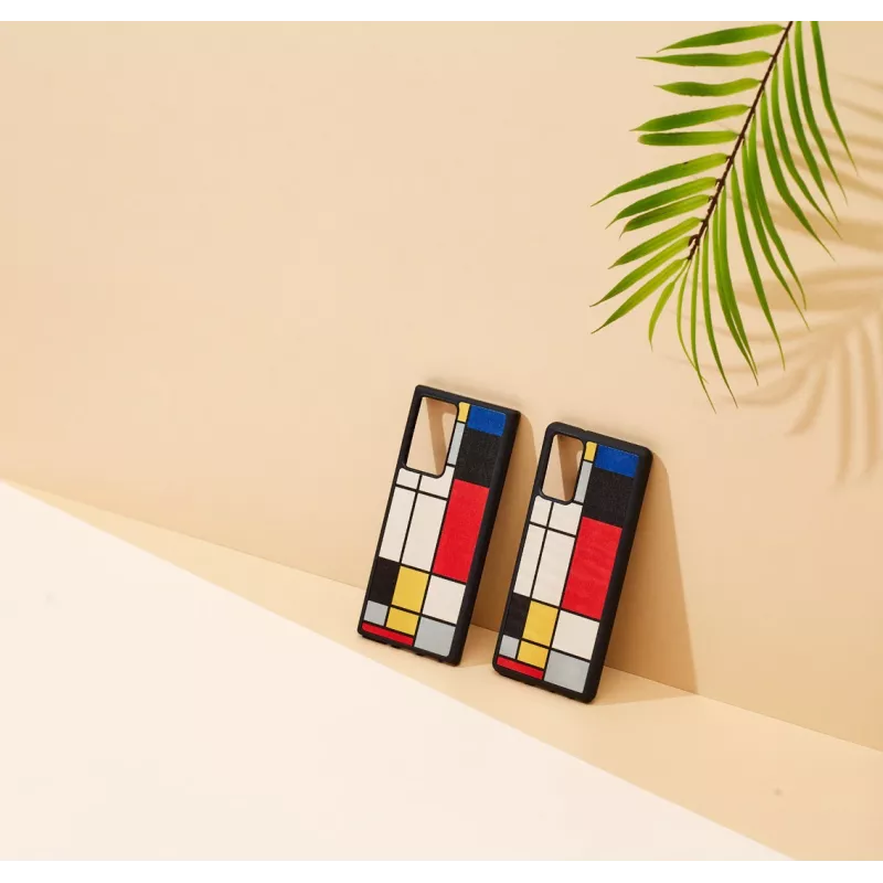 Schutzhülle aus Holz Man and Wood Galaxy Note 20 Mondrian Wood Schwarz