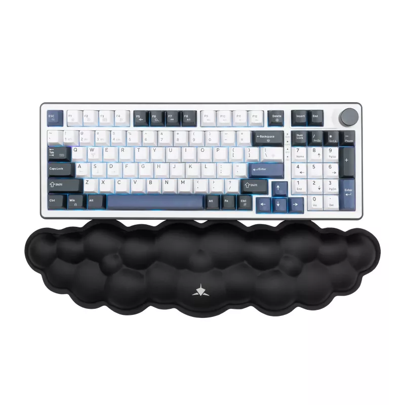 White Shark KP-011 Cumulus Cloudy Tastatur-Handballenauflage, Schwarz