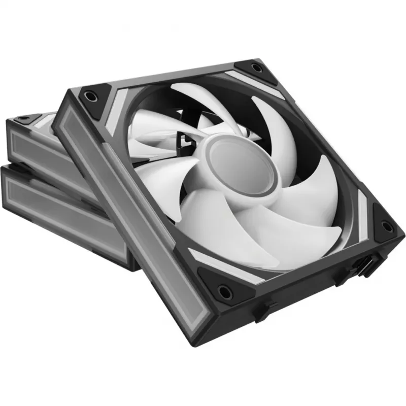Alpenföhn 84000000228 Wing Boost 4 PWM RGB Gehäuselüfter, 120 mm, 500–1800 U/min, 3er-Pack, schwarz