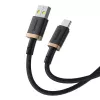 Baseus Dura USB Typ A auf Typ C 60 W Schnellladekabel 2 m Schwarz, Gold