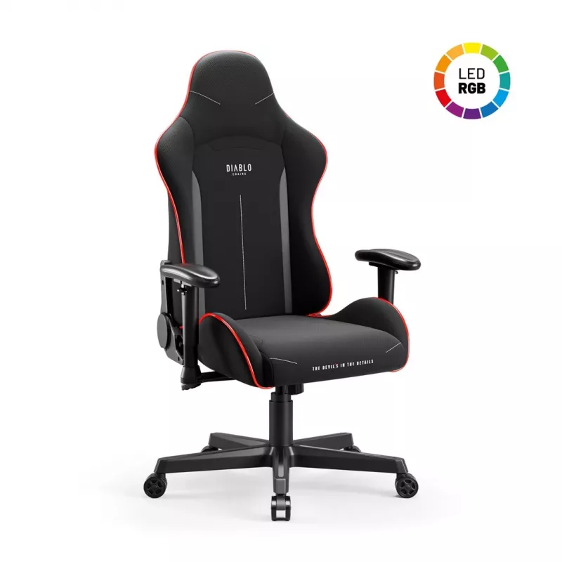 Gaming-Stuhl Diablo X-Starter Schwarz LED — Diablo X-Starter Gaming-Stuhl mit integrierter LED-Beleuchtung