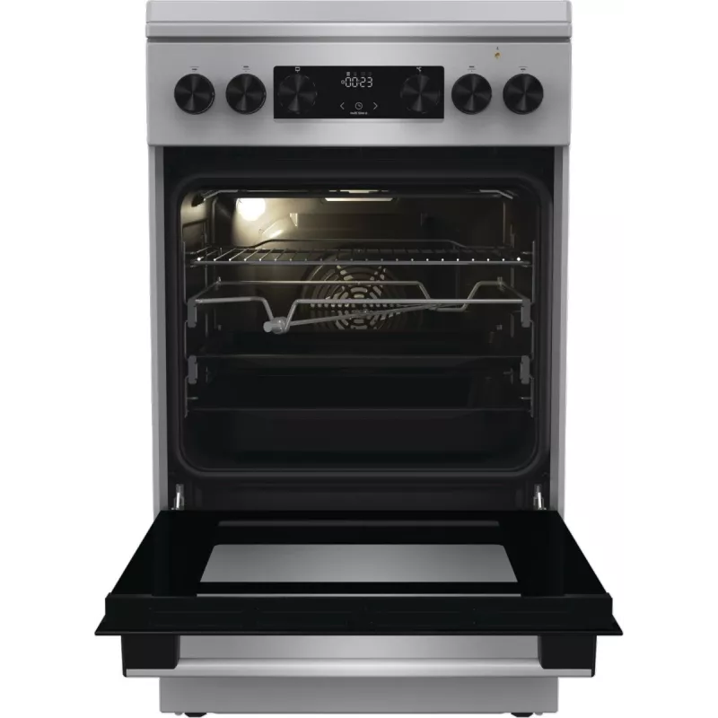 Gorenje GKS5C71XF freistehender Herd mit Backofen Silber