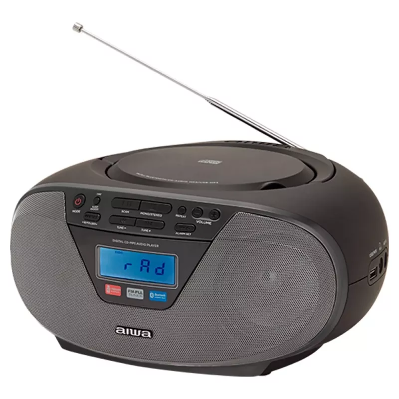Audio-Mikrosystem Aiwa BBTU-400BK, CD/MP3/FM-PLL/BT-Player (Schwarz)