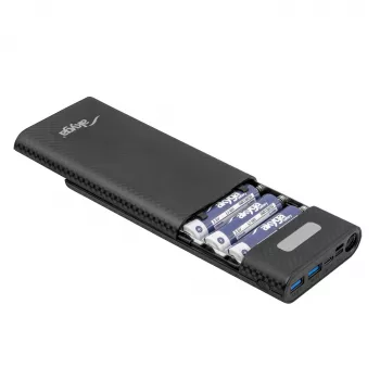 Akyga AK-BC-04 Powerbank-Gehäuse 20000 mAh, 8x 18650, 18W PD QC4+, USB-C, 2x USB-A, Lightning