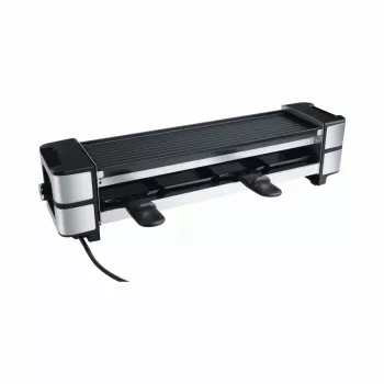 Guss-Raclette RC 140 schwarz/edelstahl, 600 Watt, wendbare Grillplatte