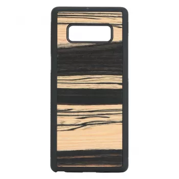 Smartphone-Hülle man and wood für Samsung Galaxy Note 8 — weißes Ebenholz schwarz Finish