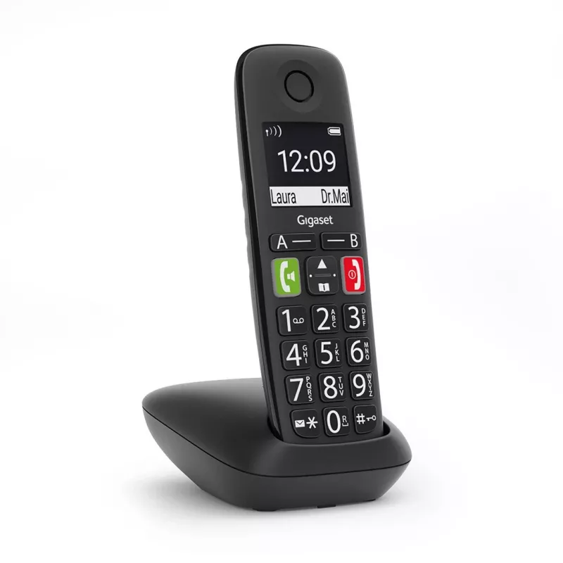 Gigaset E290 Schnurlostelefon, Schwarz