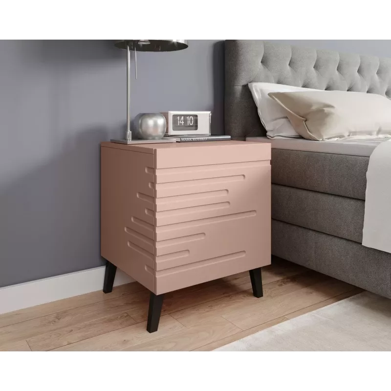 Nachttischschrank cama meble NOVA 44x40x52 cm rosa matt, 1 Schublade, 16 mm Rahmen