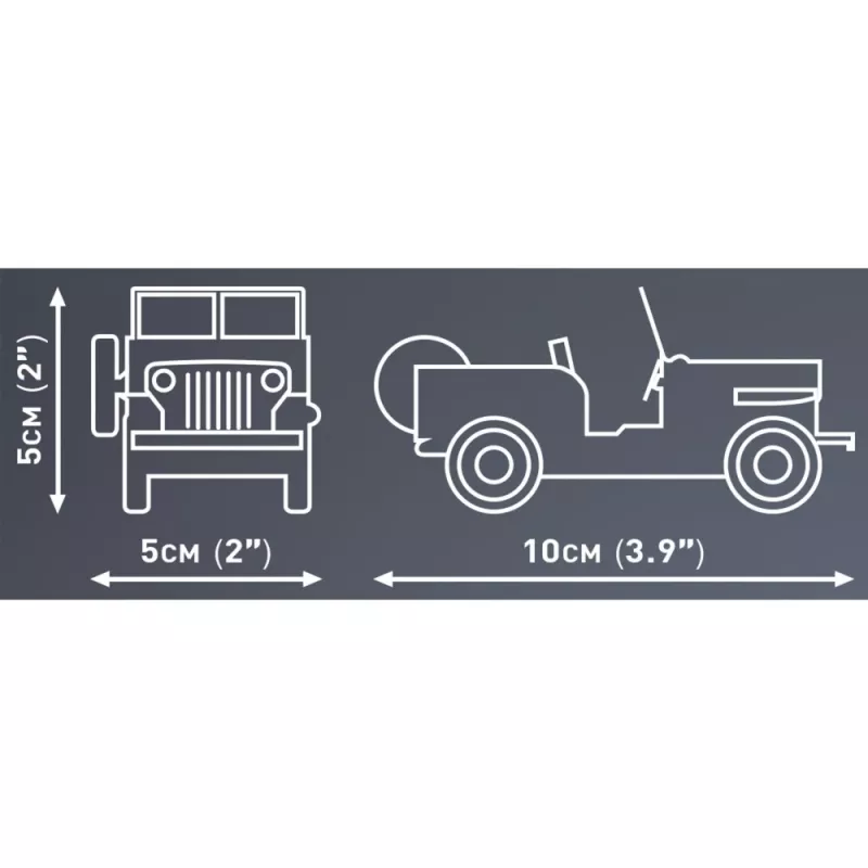 Cobi Konstruktionsspielzeug Jeep Willys CJ-2A Grün Modell 24517 – Bausteinset