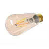 Tellur TLL331191 WLAN-Smart-Filamentlampe E27, 6 W, 600 lm, 2000–5000K, dimmbar, Bernstein, Warm- / Weißlicht