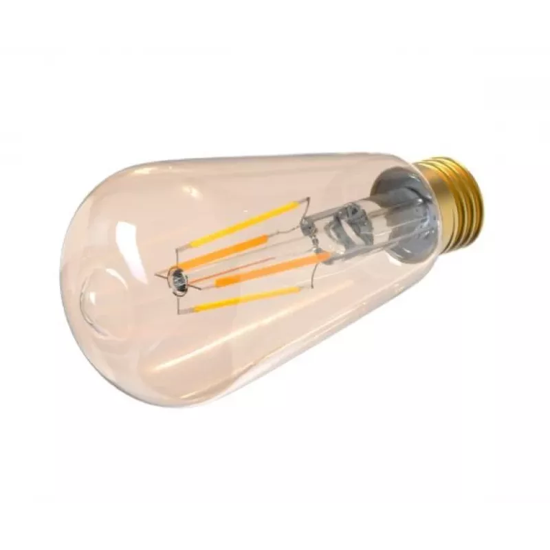 Tellur TLL331191 WLAN-Smart-Filamentlampe E27, 6 W, 600 lm, 2000–5000K, dimmbar, Bernstein, Warm- / Weißlicht
